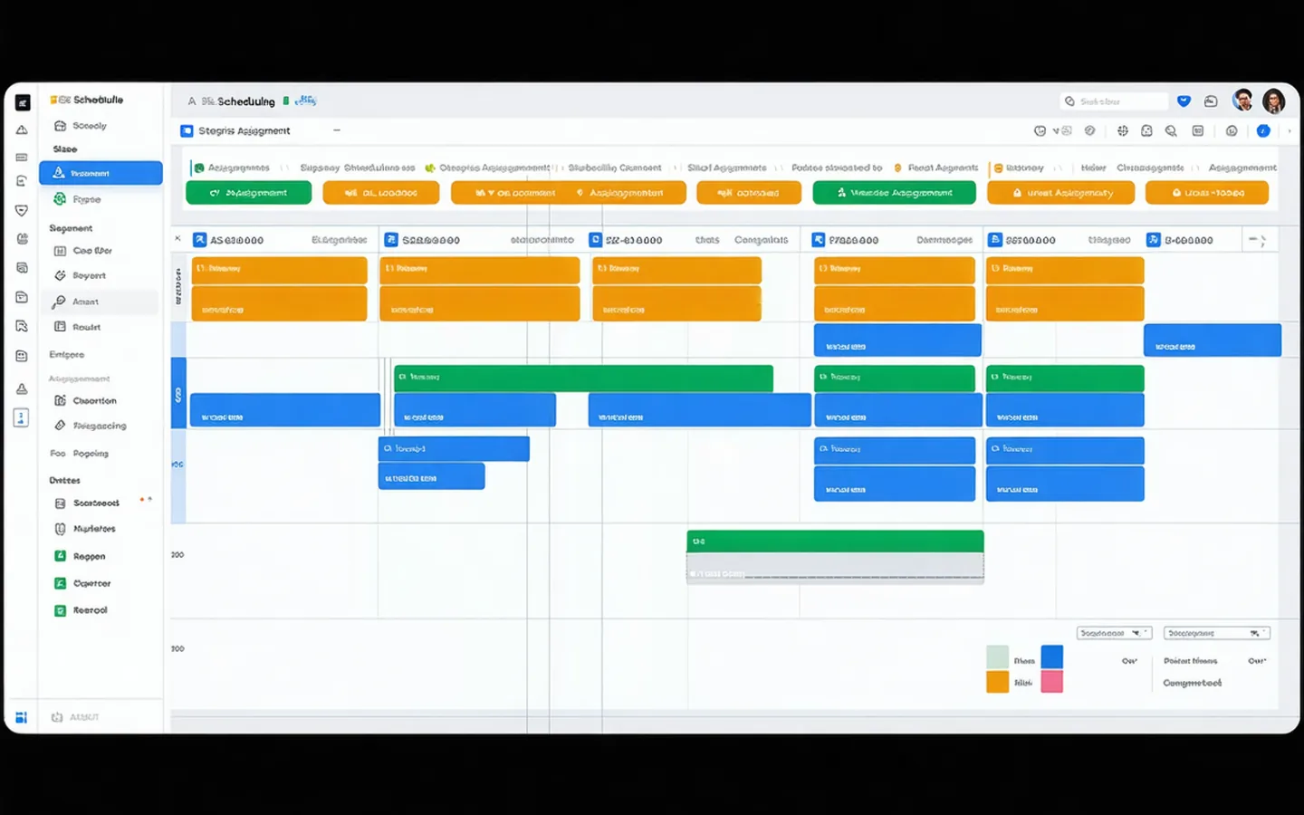 Checkfirst schedule board product interface showing auditor assignments across multiple sites